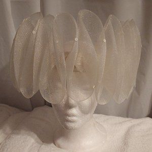 SUMMER CLEARANCE SALE IVORY TOPPER HAT FOR WEDDINGS, CHURCH &  SPECIAL OCCASIONS